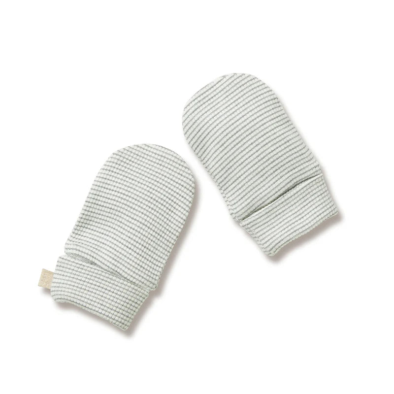 Striped Rib Mittens